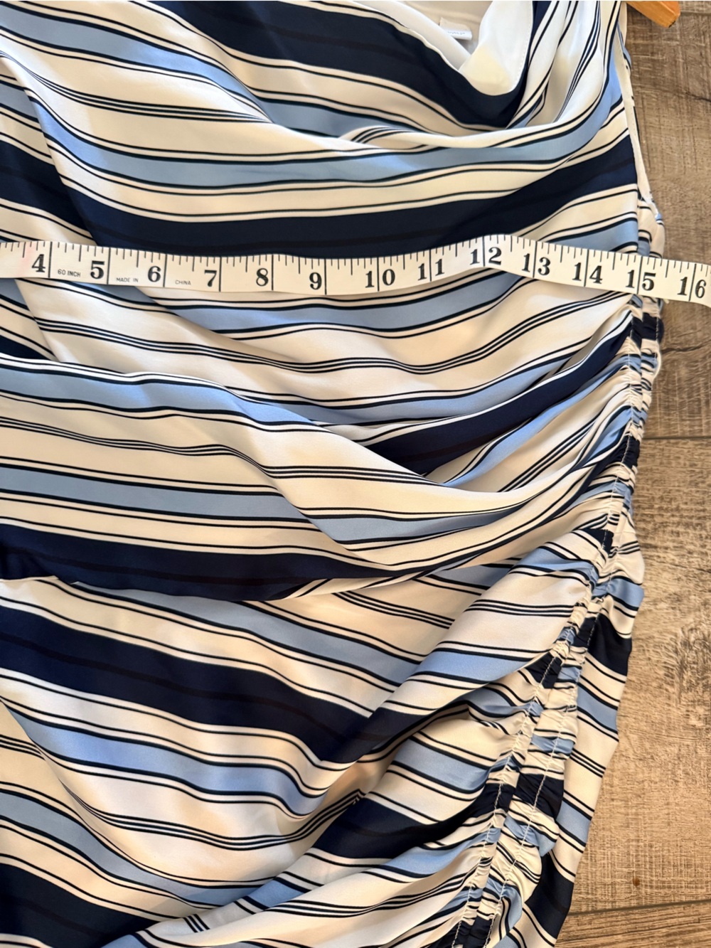 Veronica Beard Kadie Striped Silk Dress Blue Size 6 - Picture 10 of 11